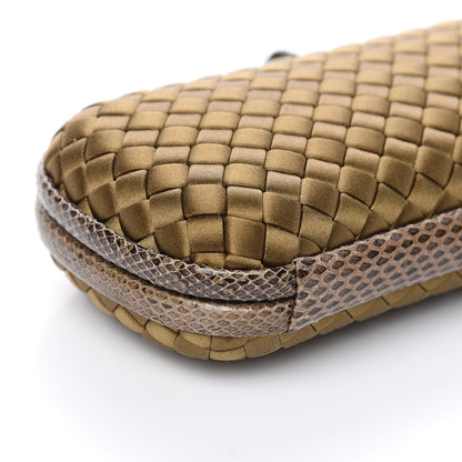 Bottega Veneta Satin Intreccio Impero Ayers Stretch Knot Clutch Light Brown 6 of 11