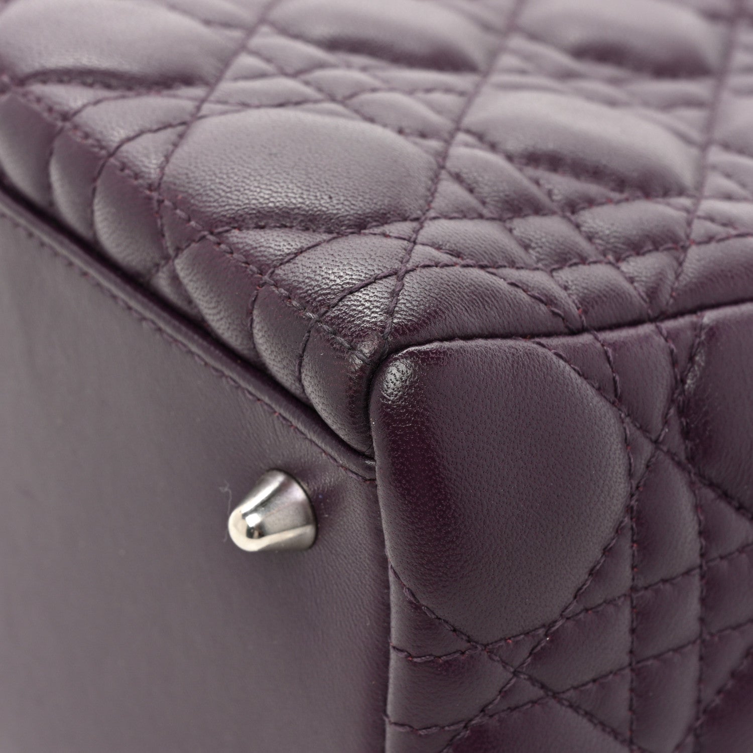 Christian Dior Lambskin Cannage Medium Lady Dior Purple 11 of 18