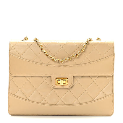 Chanel Lambskin Quilted Medium Single Flap Beige 1 of 9
