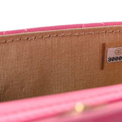 Chanel Lambskin Quilted Pearl Crush Clutch With Chain Pink 8 of 14