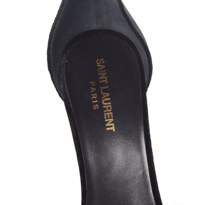 Saint Laurent Velvet Grace 105 Ankle Strap Sandals 40 Black 7 of 9