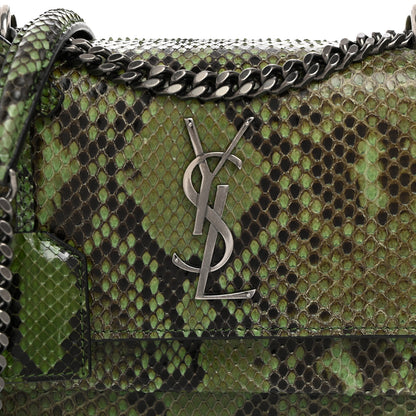 Saint Laurent Snakeskin Small Monogram Sunset Green 8 of 10