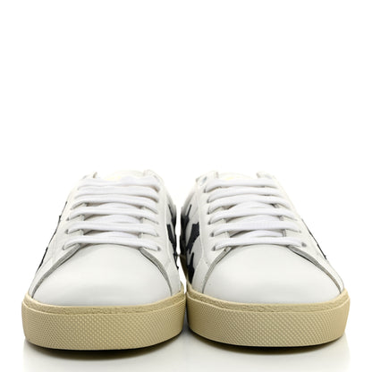 Saint Laurent Calfskin Star Court Sneakers 39 White Navy 2 of 9