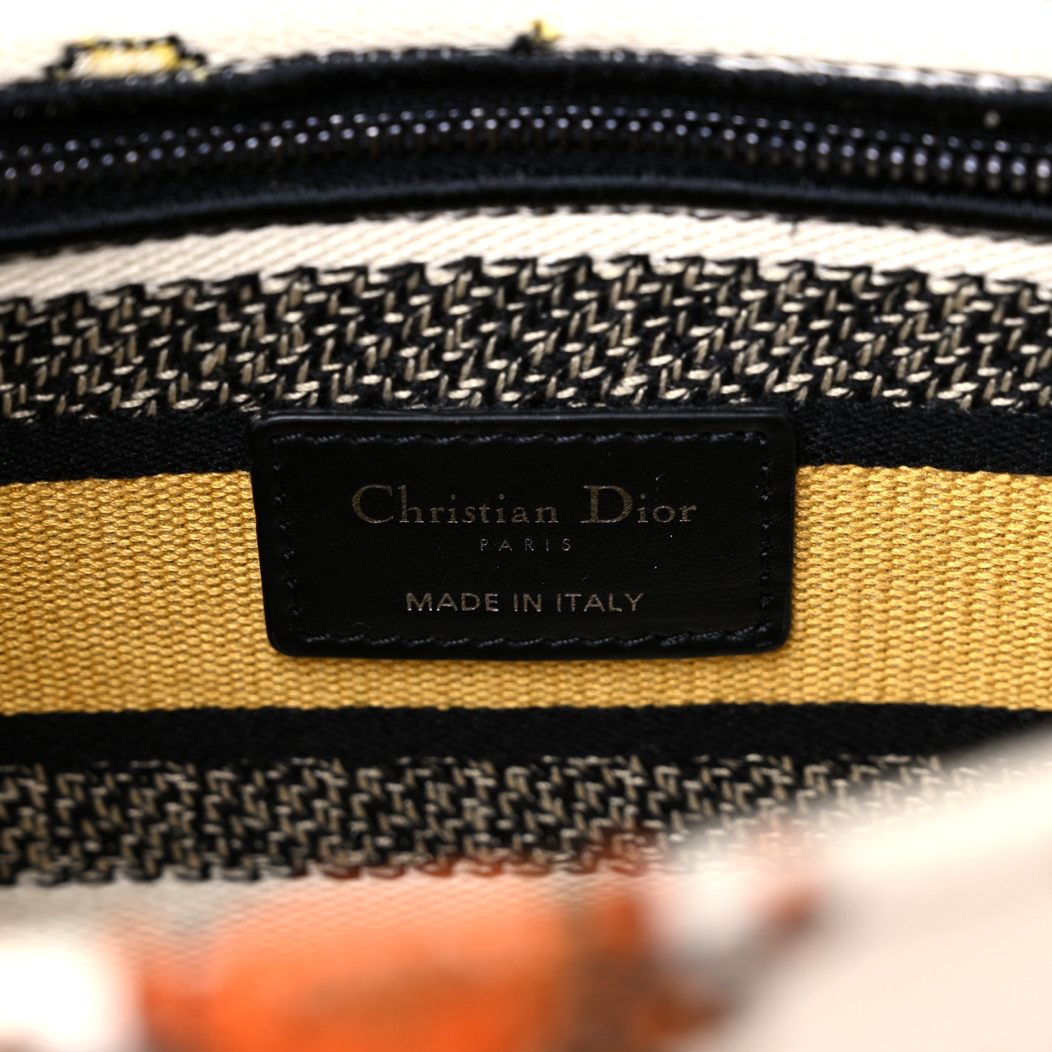 Christian Dior Canvas Pixel Zodiac Embroidered Medium Lady D-Lite Ecru Multicolor 6 of 10
