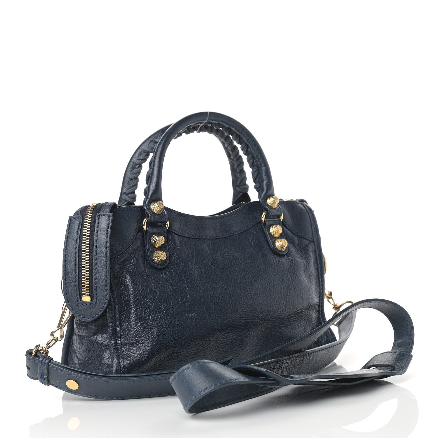 Balenciaga Agneau Giant 12 Gold Hardware Mini City Bleu Obscur 3 of 13