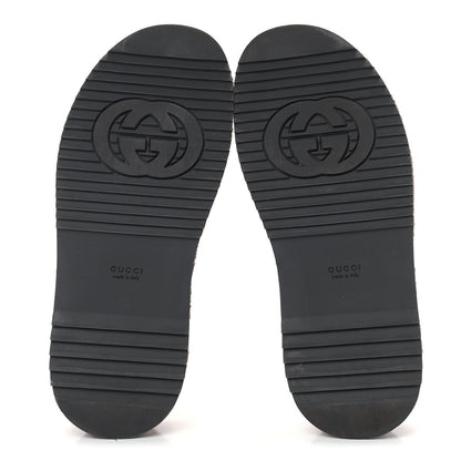 Gucci Lame GG Monogram Angelina Platform 55mm Slide Sandals 37 Brown Beige 5 of 9