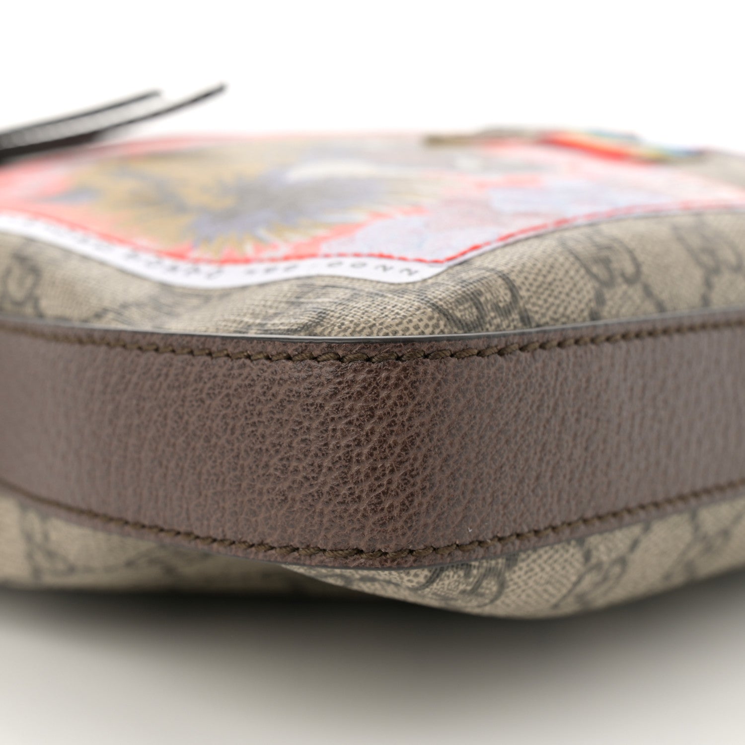 Gucci Soft GG Supreme Monogram Courrier Web Medium Flat Messenger Bag Beige New Acero Multicolor 9 of 14