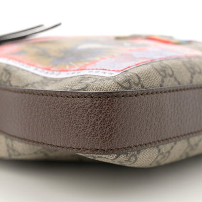 Gucci Soft GG Supreme Monogram Courrier Web Medium Flat Messenger Bag Beige New Acero Multicolor 9 of 14