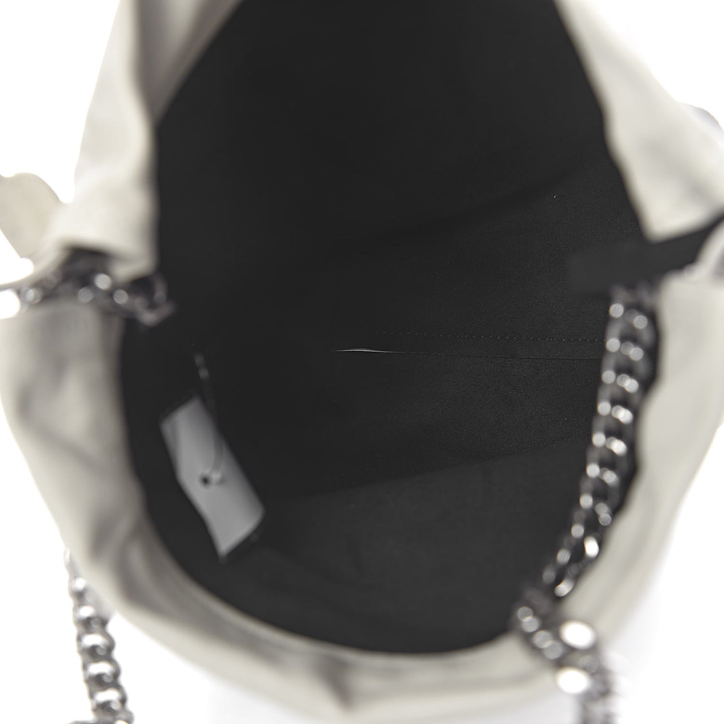 Lambskin Small Teddy Bucket Bag White