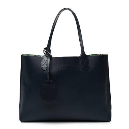 Gucci GG Supreme Monogram Blooms Medium Reversible Tote Beige Blue Navy 10 of 20