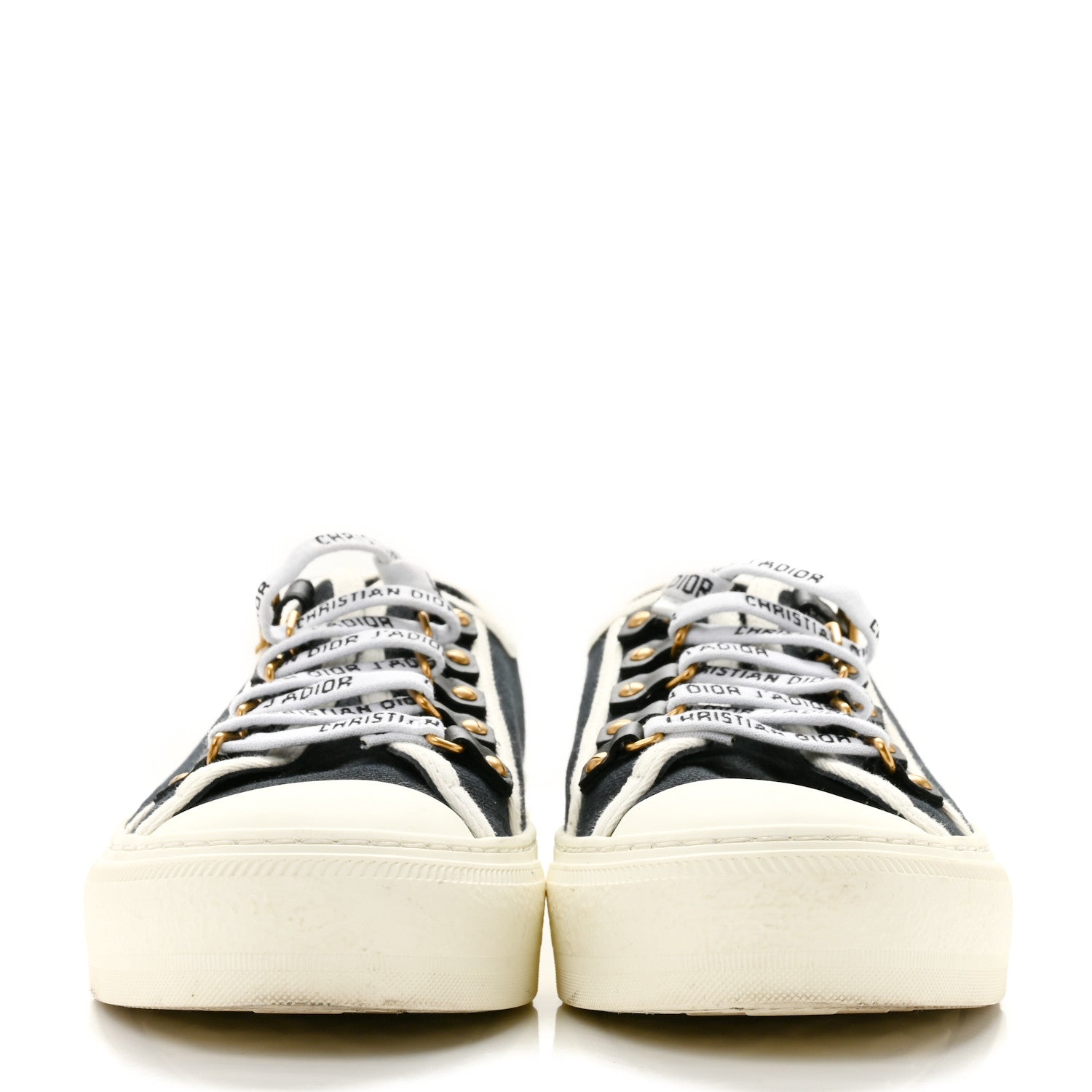 Christian Dior Canvas Walk'N'Dior Low Top Sneakers 38 Black 3 of 11