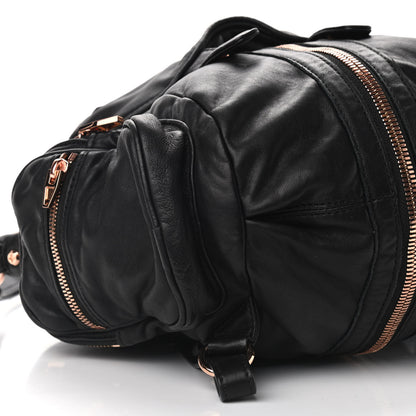 Alexander Wang Lambskin Marti Backpack Washed Black Rose Gold Hardware 7 of 8