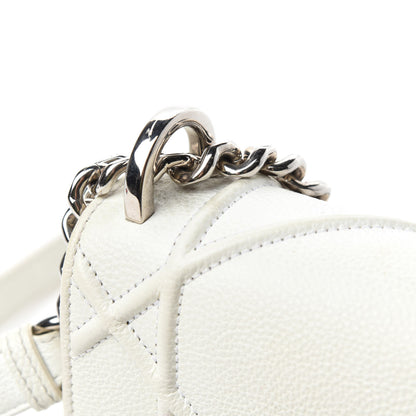 Christian Dior Grained Calfskin Small Diorama Flap Bag White 11 of 20
