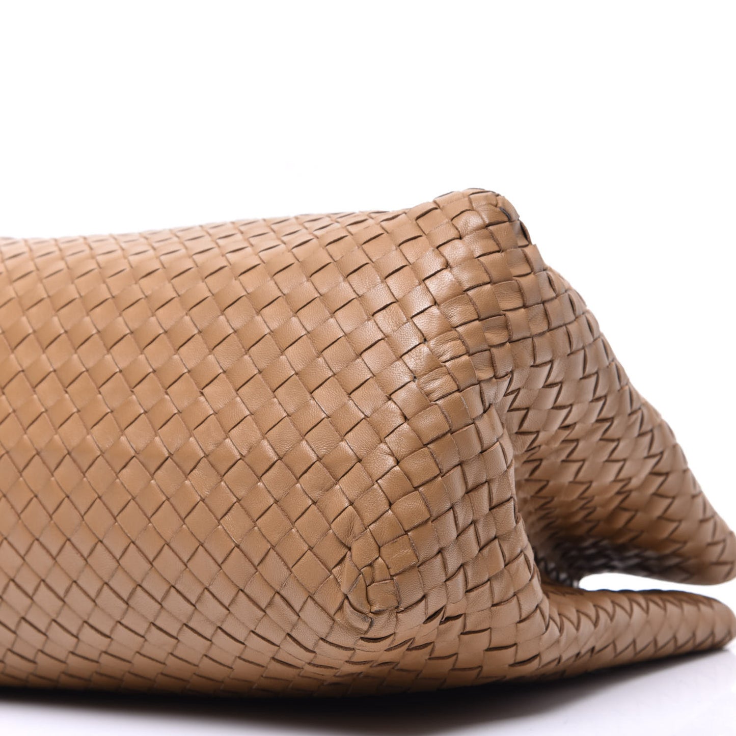 Nappa Intrecciato Large Classic Chain Strap Tote Almond