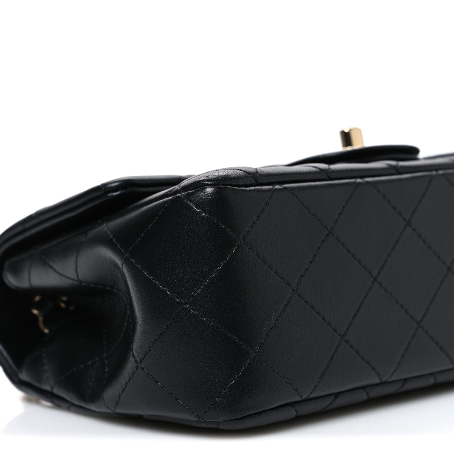 Chanel Lambskin Quilted Mini Rectangular Flap Black 9 of 10
