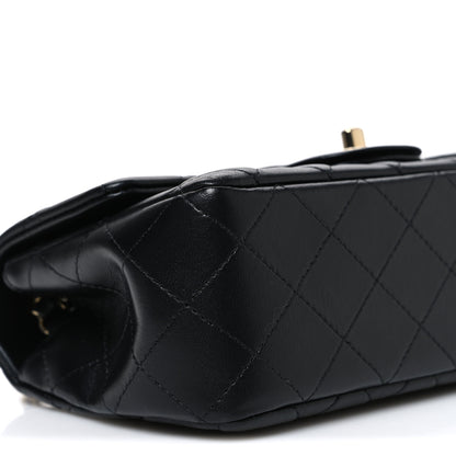 Chanel Lambskin Quilted Mini Rectangular Flap Black 9 of 10