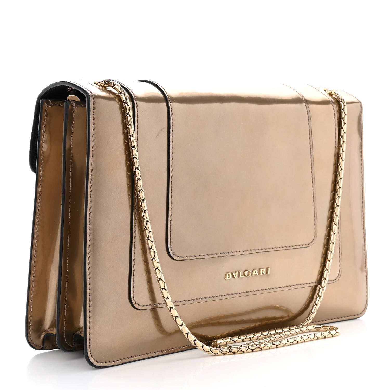 Bulgari Metallic Calfskin Serpenti Forever Crossbody Bag Bronze 4 of 13