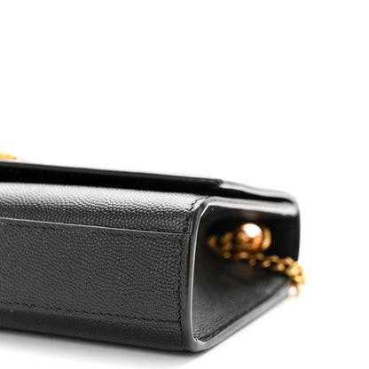 Saint Laurent Grain De Poudre Small Monogram Kate Satchel Black 10 of 10