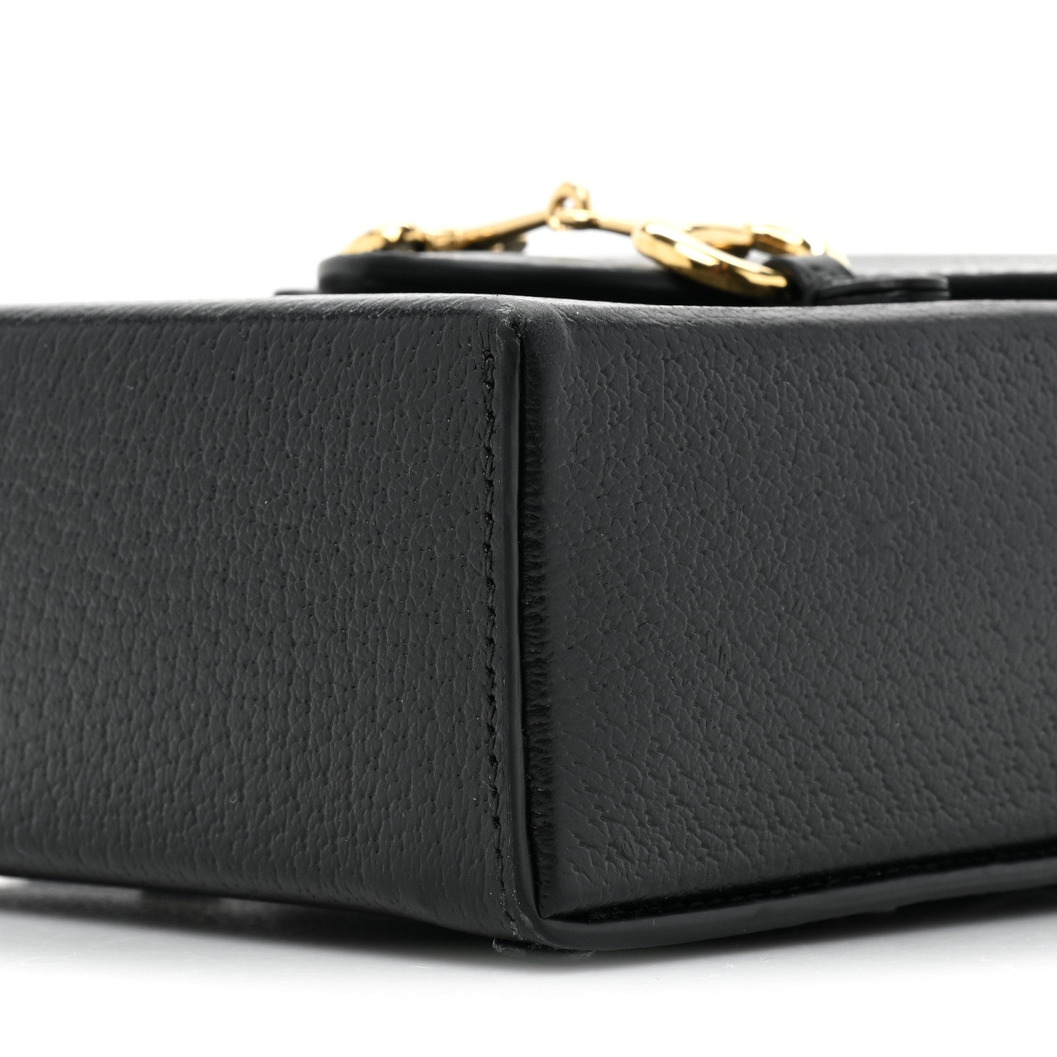 Gucci Textured Dollar Calfskin Mini Horsebit 1955 Crossbody Bag Black 8 of 17