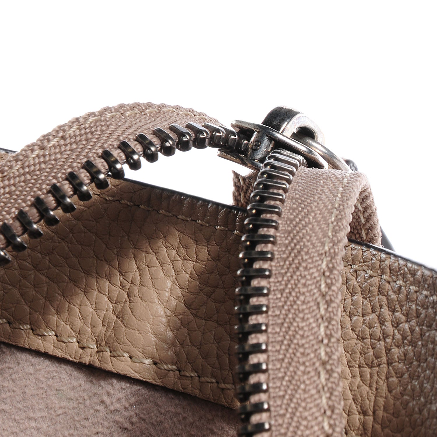 Celine Drummed Calfskin Mini Luggage Dune 7 of 10