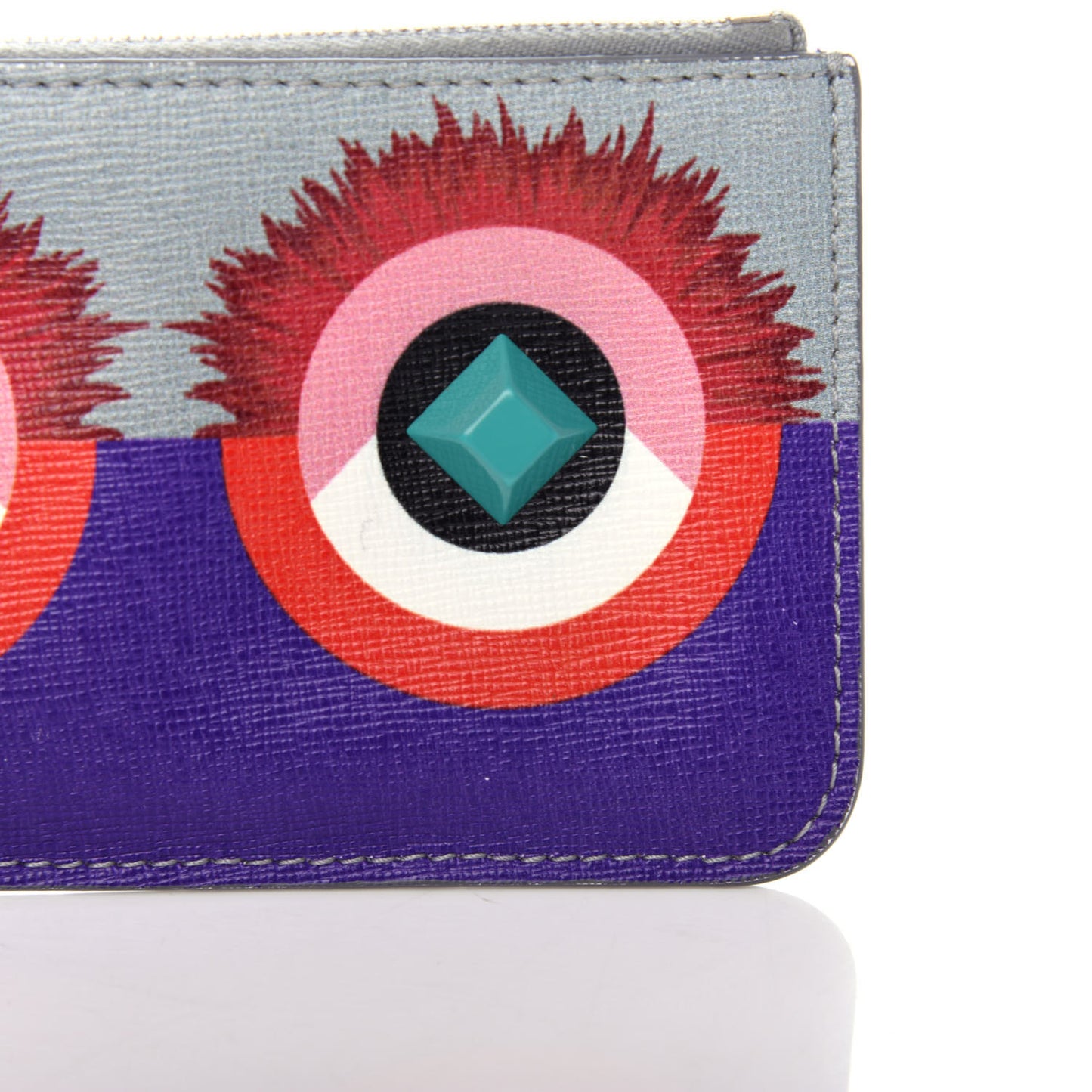 Vitello Elite Studded Hypnoteyes Coin Pouch Key Case Polvere Multicolor
