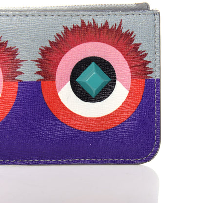 Fendi Vitello Elite Studded Hypnoteyes Coin Pouch Key Case Polvere Multicolor 8 of 8