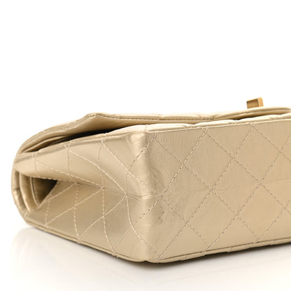Chanel Metallic Aged Calfskin Quilted 2.55 Reissue 226 Flap Pale Gold 9 of 10