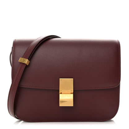 Celine Box Calfskin Medium Classic Box Flap Bag Burgundy 1 of 21