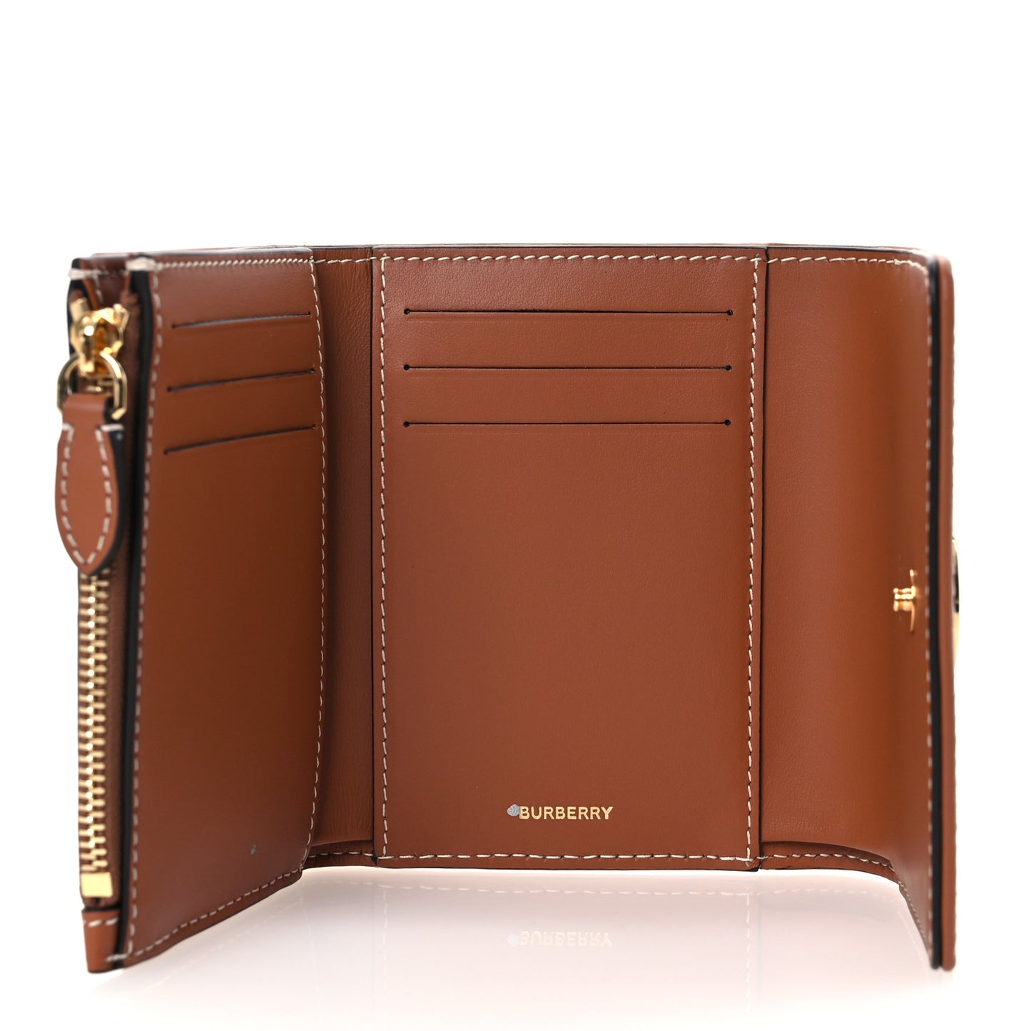 E-Canvas Vintage Check Tri-Fold Wallet Archive Beige
