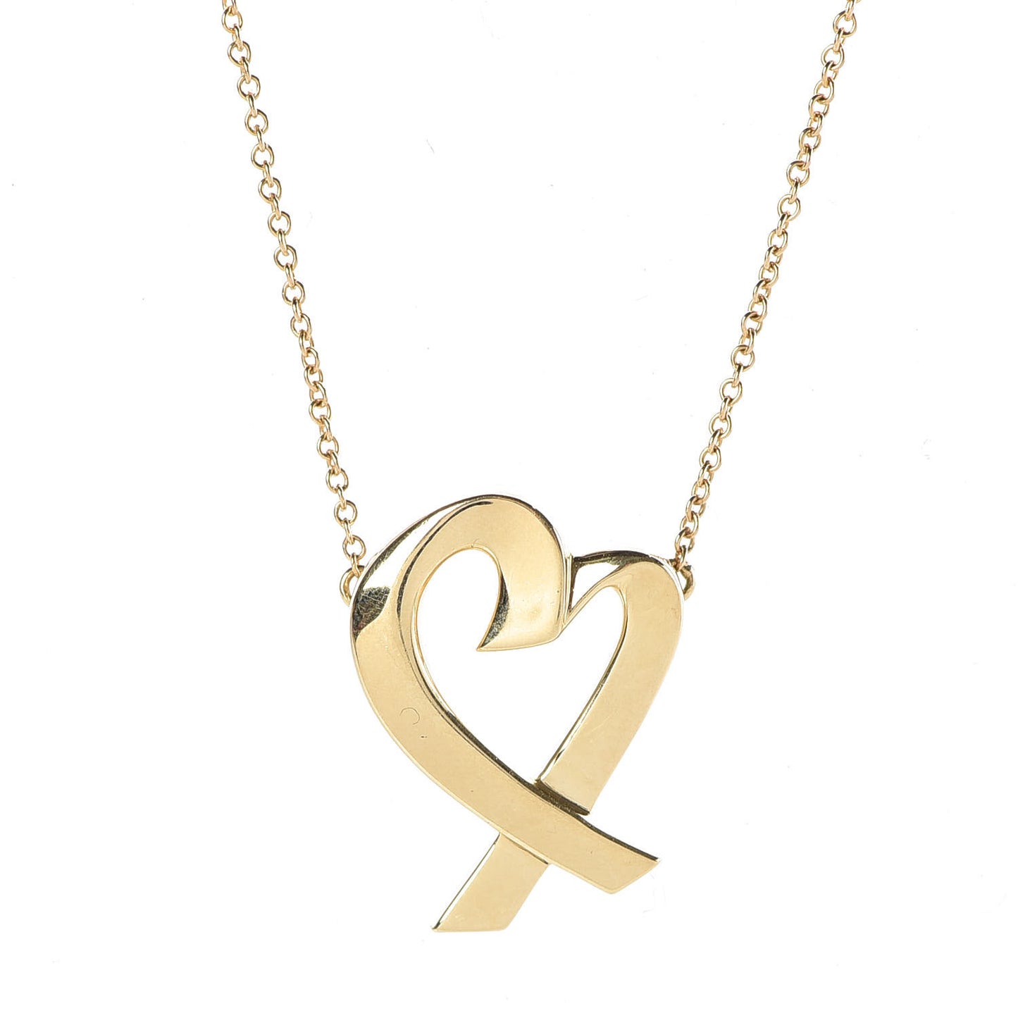 18K Yellow Gold Paloma Picasso Loving Heart Necklace