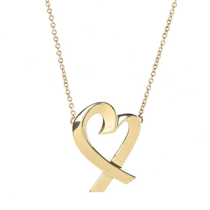 Tiffany 18K Yellow Gold Paloma Picasso Loving Heart Necklace 3 of 7