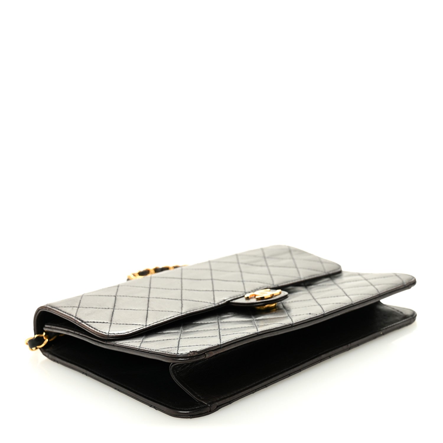 Chanel Lambskin Quilted Medium Single Flap Black 4 of 10