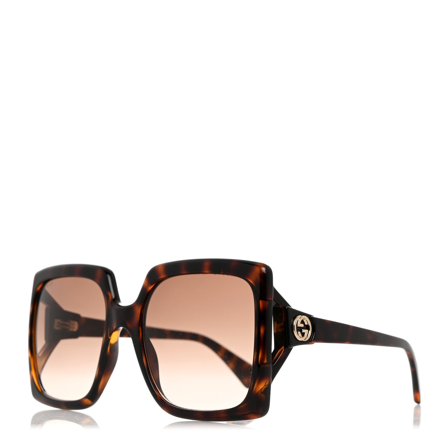 Acetate Square Frame Sunglasses GG0876S Tortoise