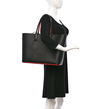 Christian Louboutin Calfskin Empire Spikes Small East West Cabata Tote Black 2 of 12