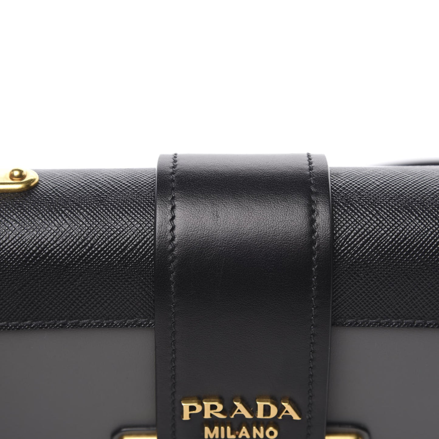 City Calfskin Saffiano Cahier Bag Mercurio Black
