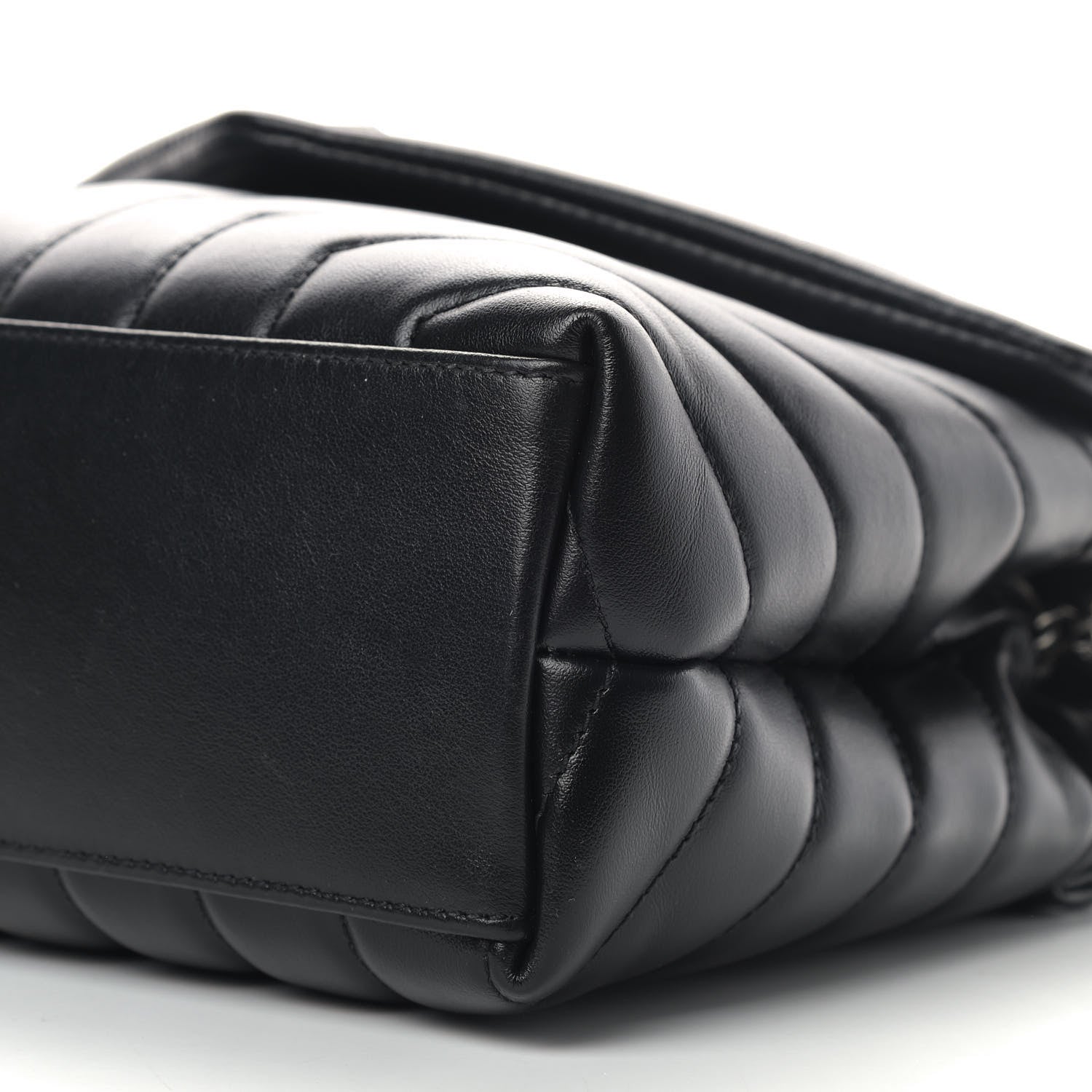 Saint Laurent Calfskin Y Quilted Monogram Small Loulou Chain Satchel Black 6 of 11