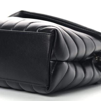 Saint Laurent Calfskin Y Quilted Monogram Small Loulou Chain Satchel Black 6 of 11