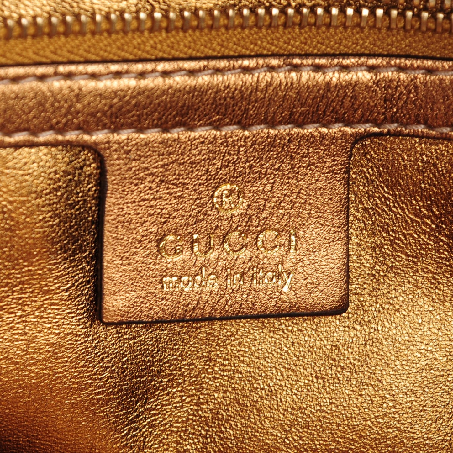 Metallic Guccissima Large Indy Top Handle Hobo Gold