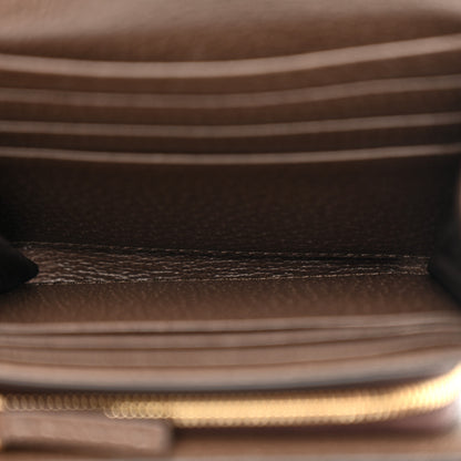 Gucci GG Supreme Monogram Textured Calfskin Web Ophidia Card Case Wallet Beige Ebony New Acero 5 of 7