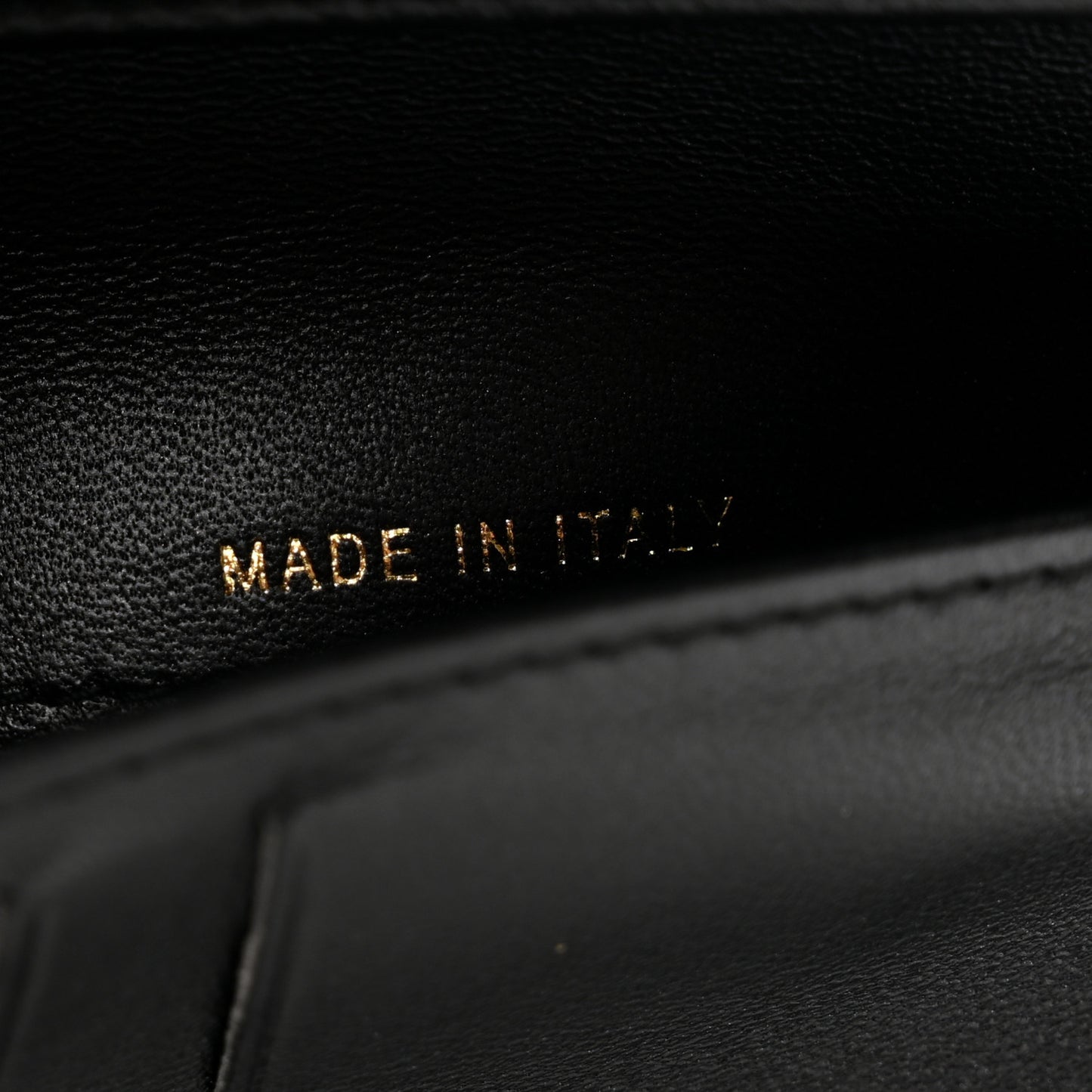 Lizard Small Golden Class Flap Wallet Black