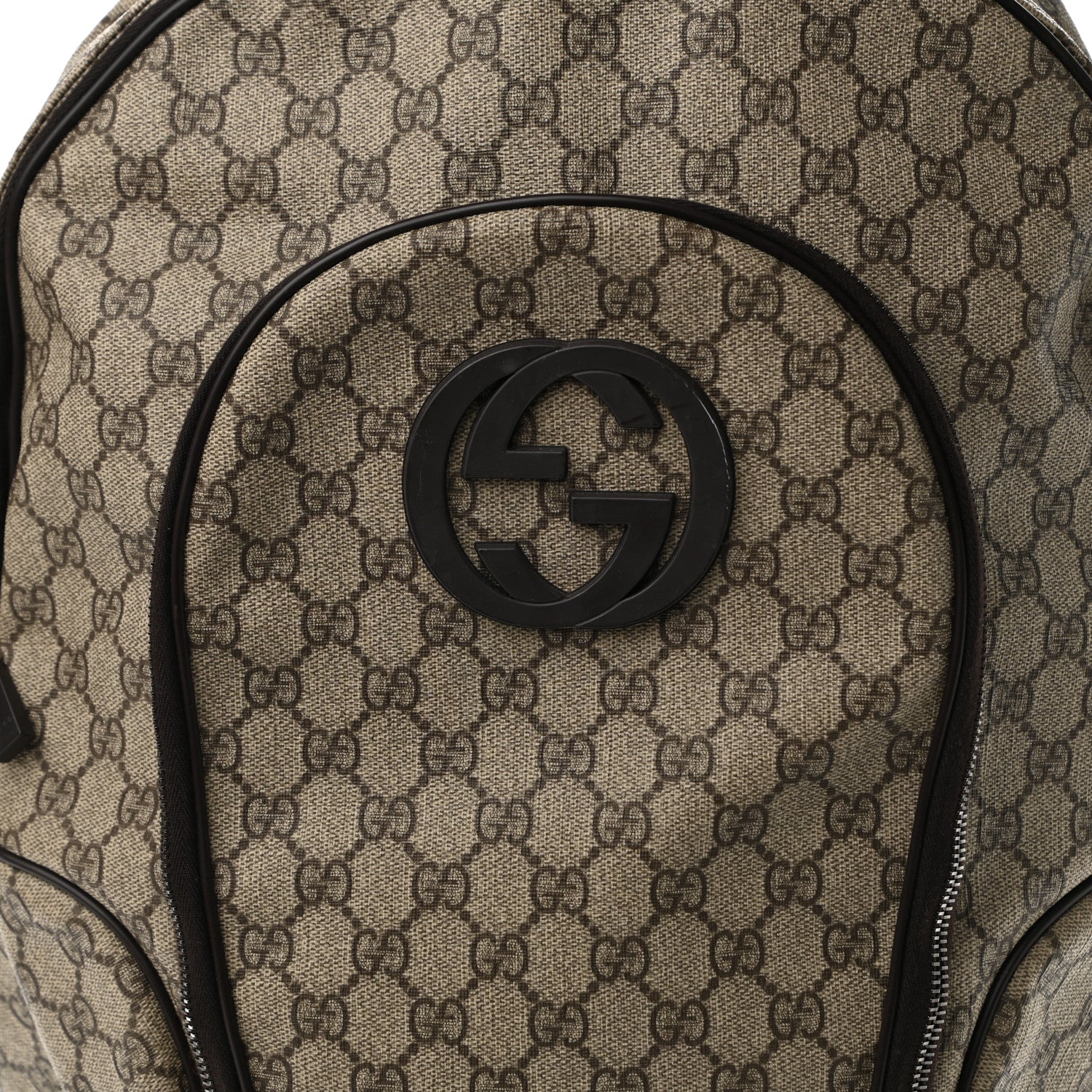 Gucci GG Plus Monogram Interlocking G Medium Backpack Dark Brown 9 of 11
