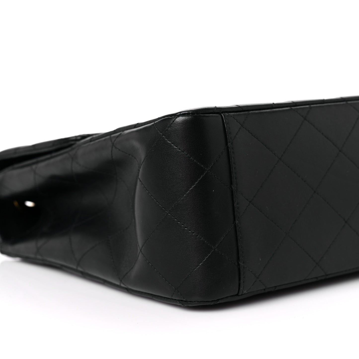 Lambskin Quilted XL Jumbo Single Flap Black