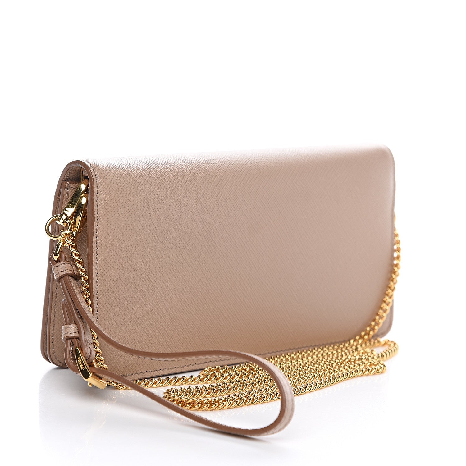 Prada Saffiano Metal Oro Mini Crossbody Bag Cammeo 2 of 8