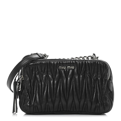 Miu Miu Nappa Matelasse Camera Bag Black 1 of 9