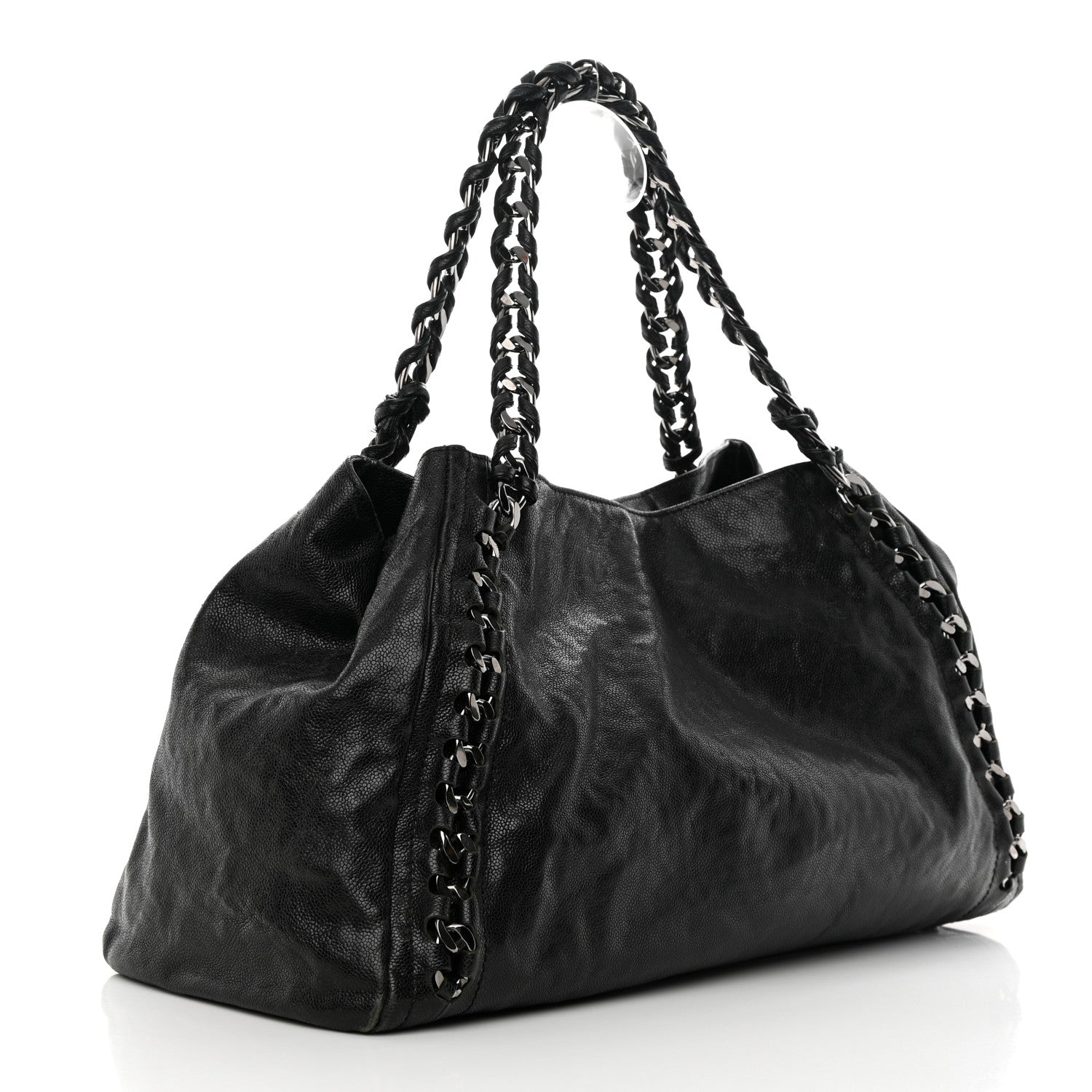 Chanel Glazed Calfskin East West Modern Chain Tote Black 3 of 22