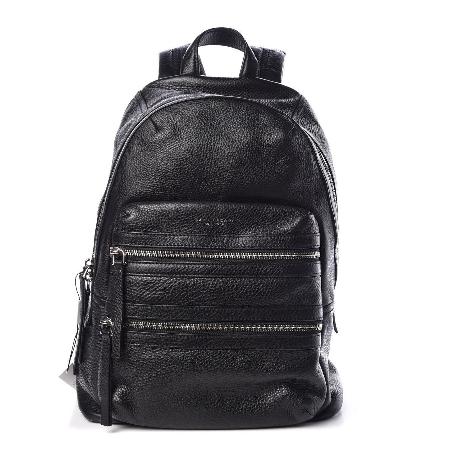 Pebbled Calfskin Biker Backpack Black