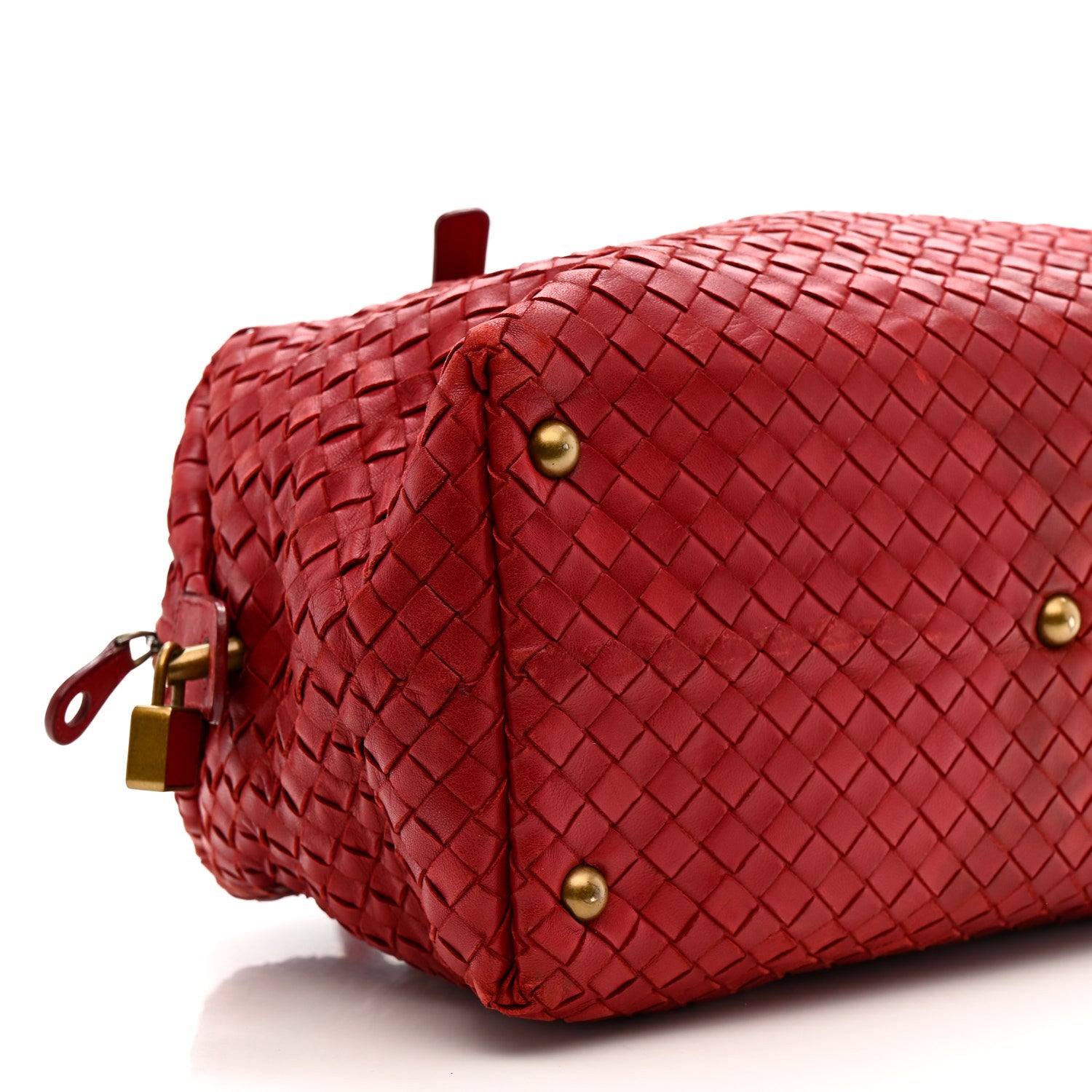 Bottega Veneta Nappa Intrecciato Montaigne Bag Red 10 of 22
