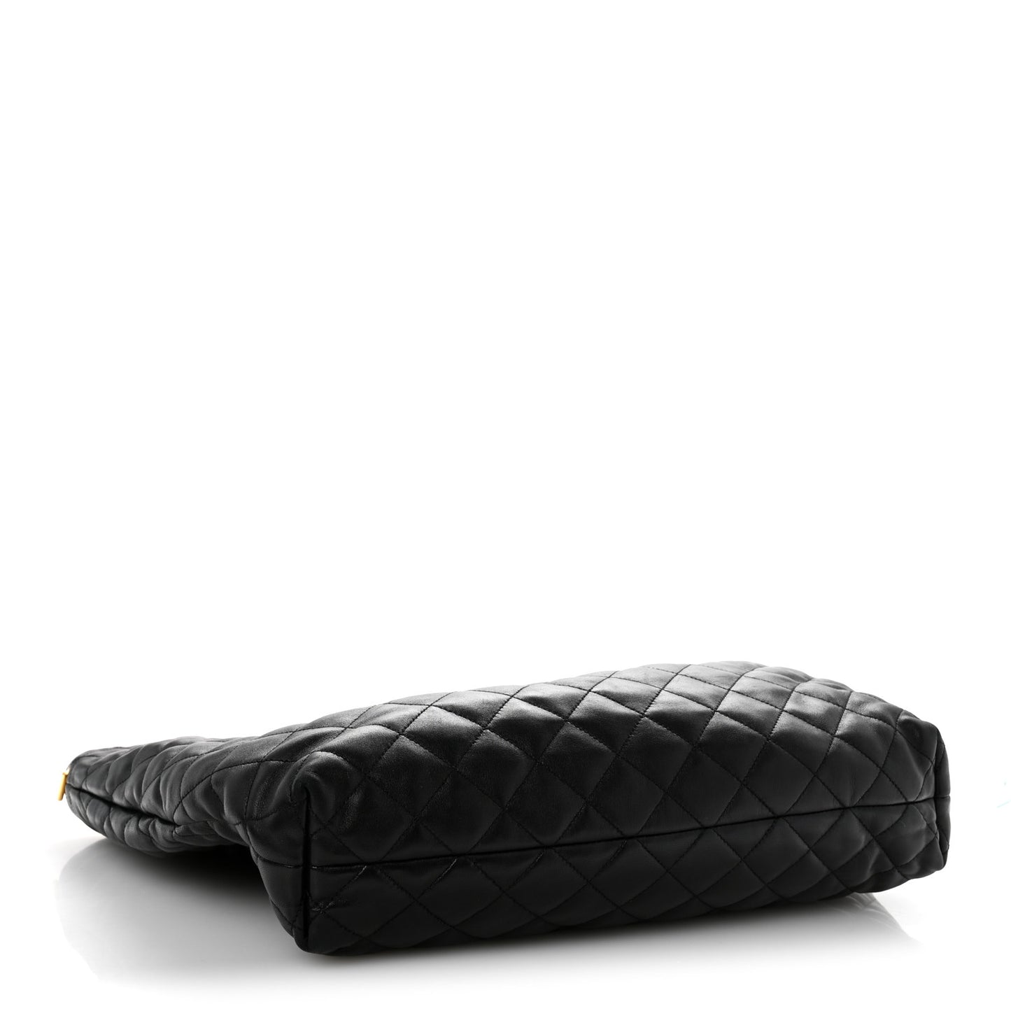 Lambskin Quilted Maxi Icare Shopping Tote Black