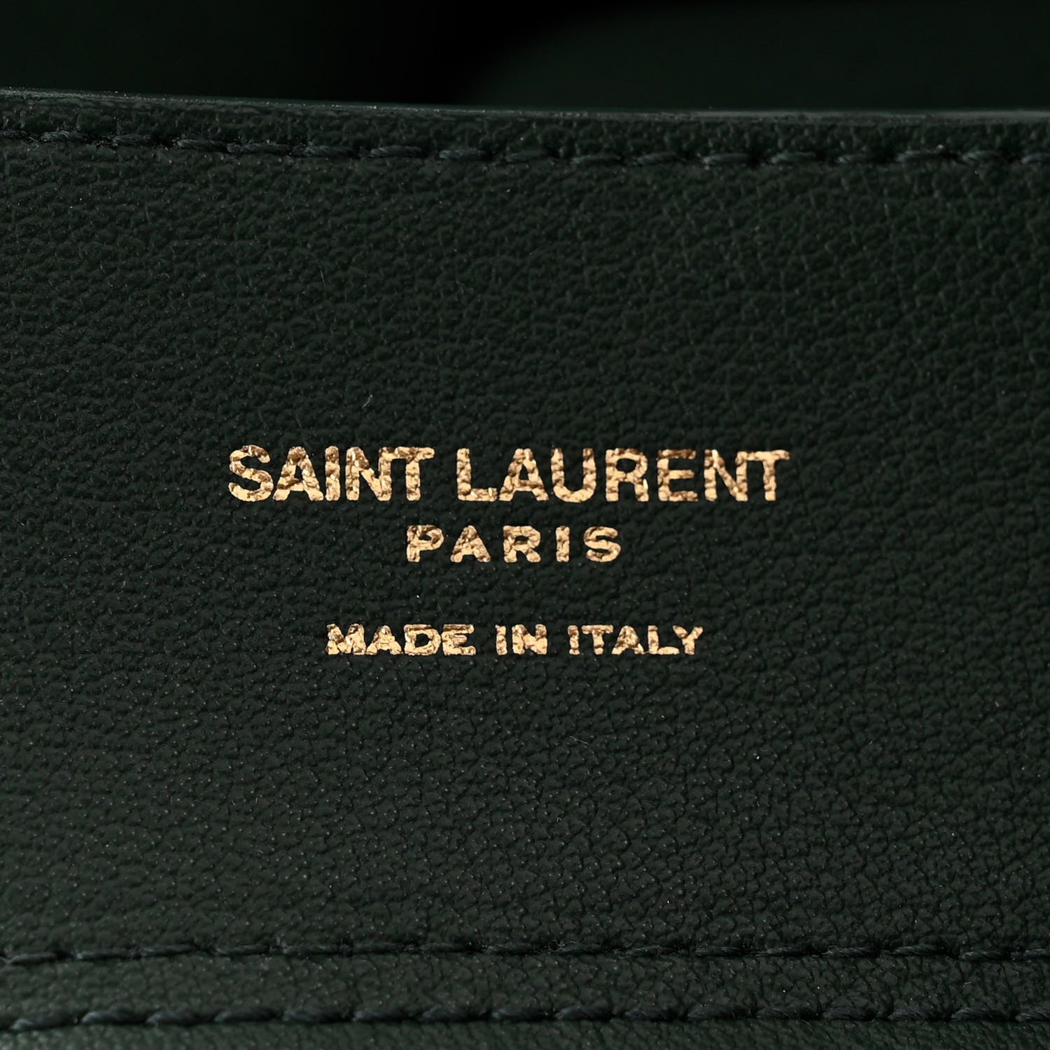 Saint Laurent Calfskin North-South Shopping Tote Green 7 of 12