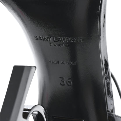 Saint Laurent Vernice Chiffon Opyum 110 Sandals 36 Black 7 of 10